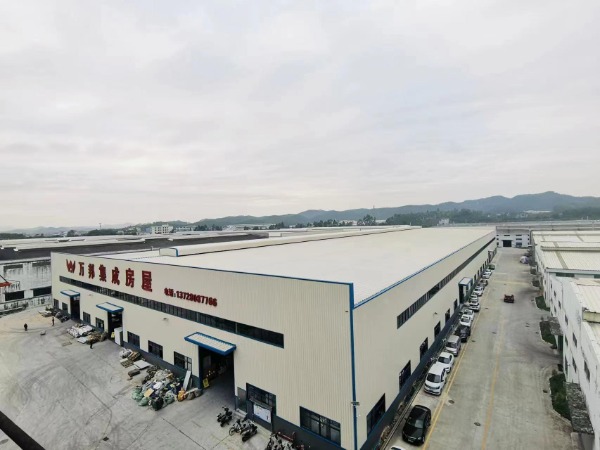Aerial view of Wanbang container house factory in China &mdash; modular building production base
